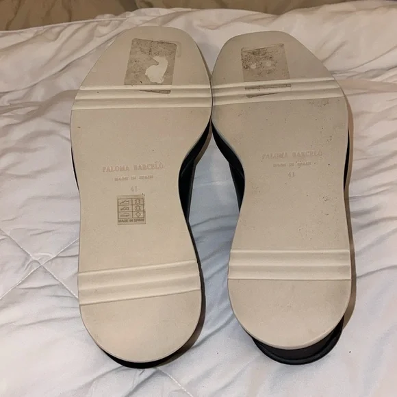 Paloma Barcelo made in Spain, black leather wedge, size 41 - Picture 11 of 12